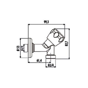 Creavit 1/2 - 3/4 Krom Çamaşır Musluğu MS.T405C