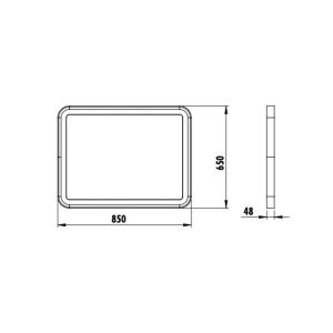 Truva 85 cm Led Ayna Mat Beyaz TR4085.01.MBY