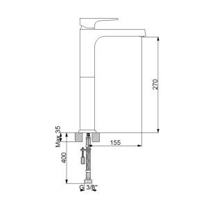 Aqua Çanak Tip Lavabo Bataryası Altın 941008