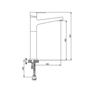 Domino Çanak Tipi Lavabo Bataryası Siyah 971001B