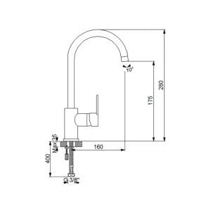 Domino Dönerli Lavabo Bataryası Altın 971738