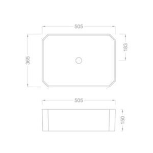 Beyaz Tezgahüstü Çanak Lavabo W-402