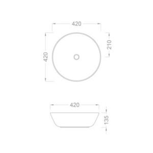 Mat Kırmızı Siyah Oval Tezgahüstü Çanak Lavabo BR-102