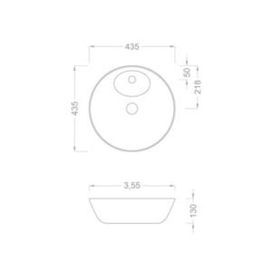 Ekose Desen Çanak Lavabo TR-101