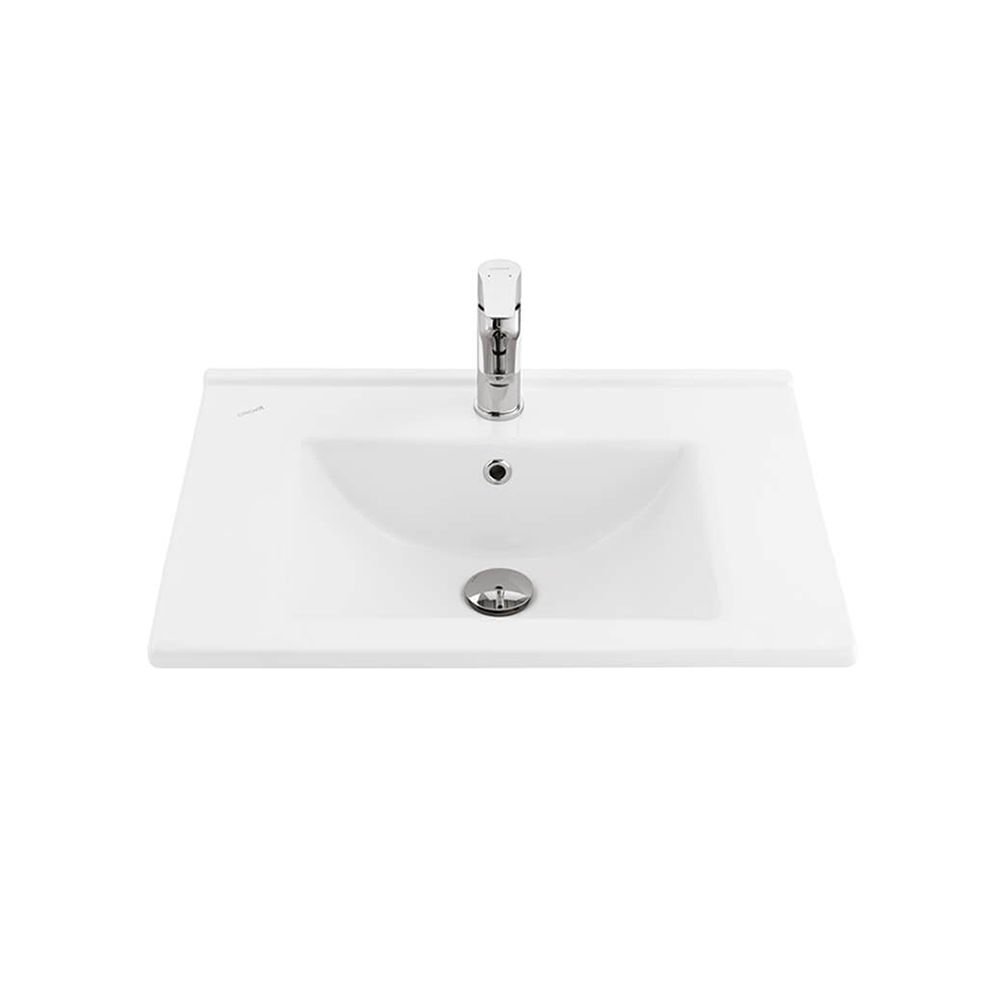 Su 60 cm Beyaz Etajerli Lavabo SU060