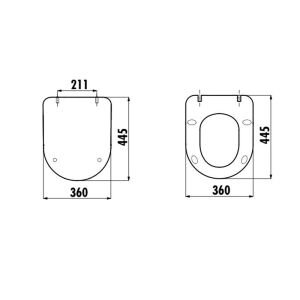 Duck Duroplast Yavaş Kapanan Klozet Kapağı KC0903 Antrasit Mat